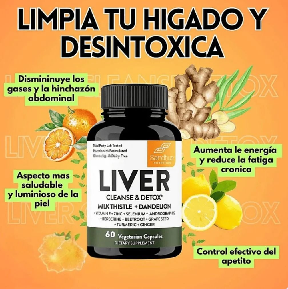 OFERTA 2x1 DESINFLAMA Y LIMPIA TU HIGADO CON LIVER+Envío Gratis!!!🎉