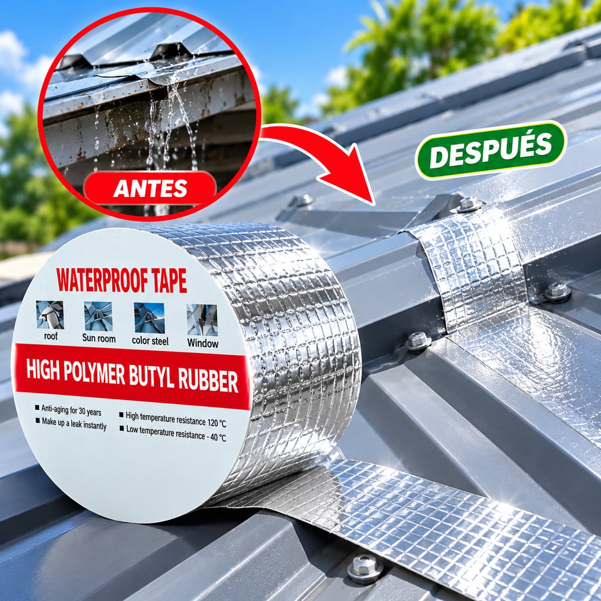 CINTA IMPERMEABLE TAPA GOTERA 2X1