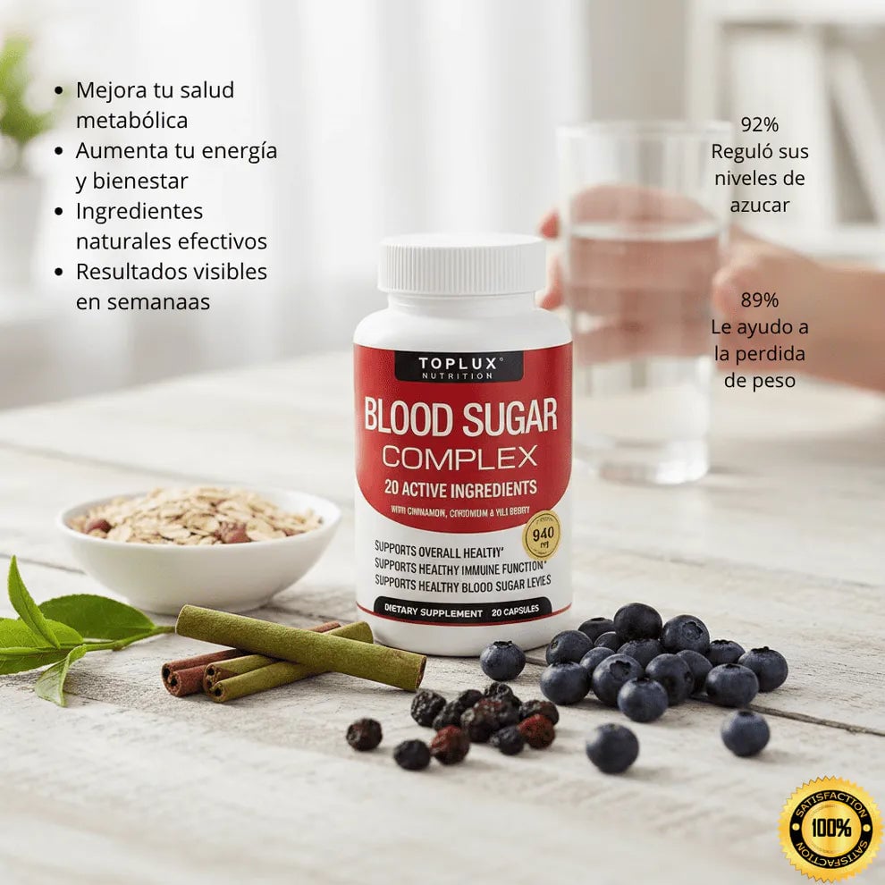 Blood Sugar Complex | Controla el Azúcar en Sangre y Evita los Picos de Glucosa Naturalmente