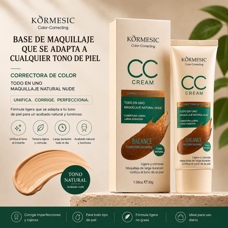 BASE DE MAQUILLAJE- CC CREAM COBERTURA AL 90%