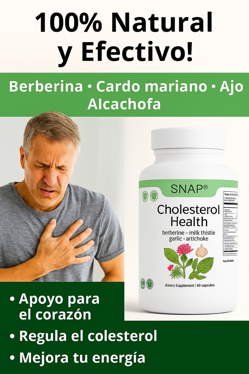 SNAP CHOLESTEROL HEALTH – Colesterol equilibrado, corazón fuerte y bienestar cardiovascular cada día + ENVIO GRATIS🎁