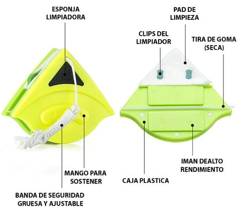 2x1 Limpiador Magnético de Ventanas Doble – CaraMagClean