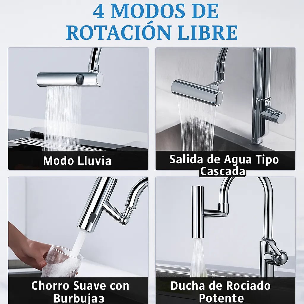 GRIFO CASCADA AHORRADOR INTELIGENTE DE AGUA +FILTRO