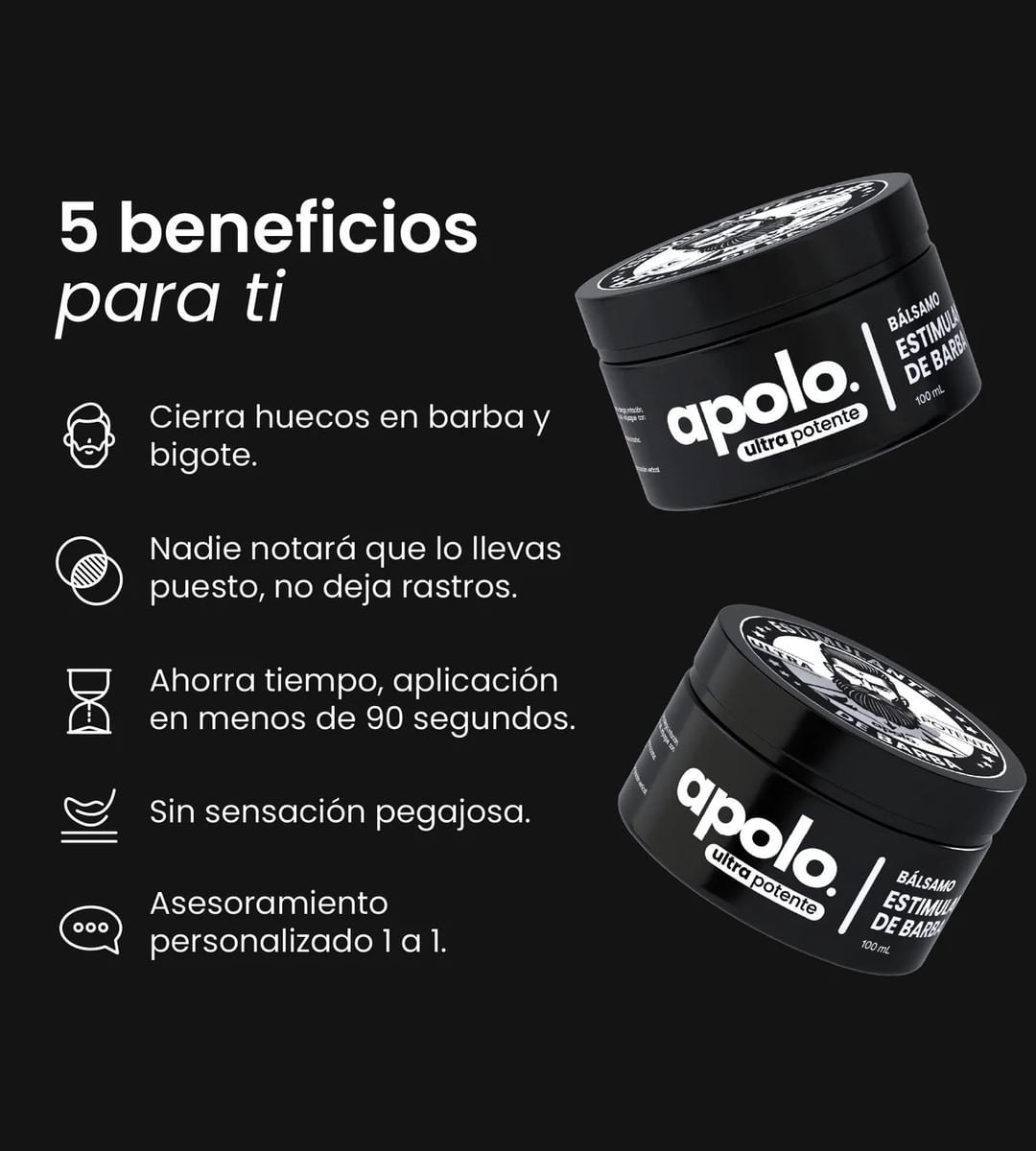 Bálsamo Estimulante de Barba Apolo — Ultra Potente