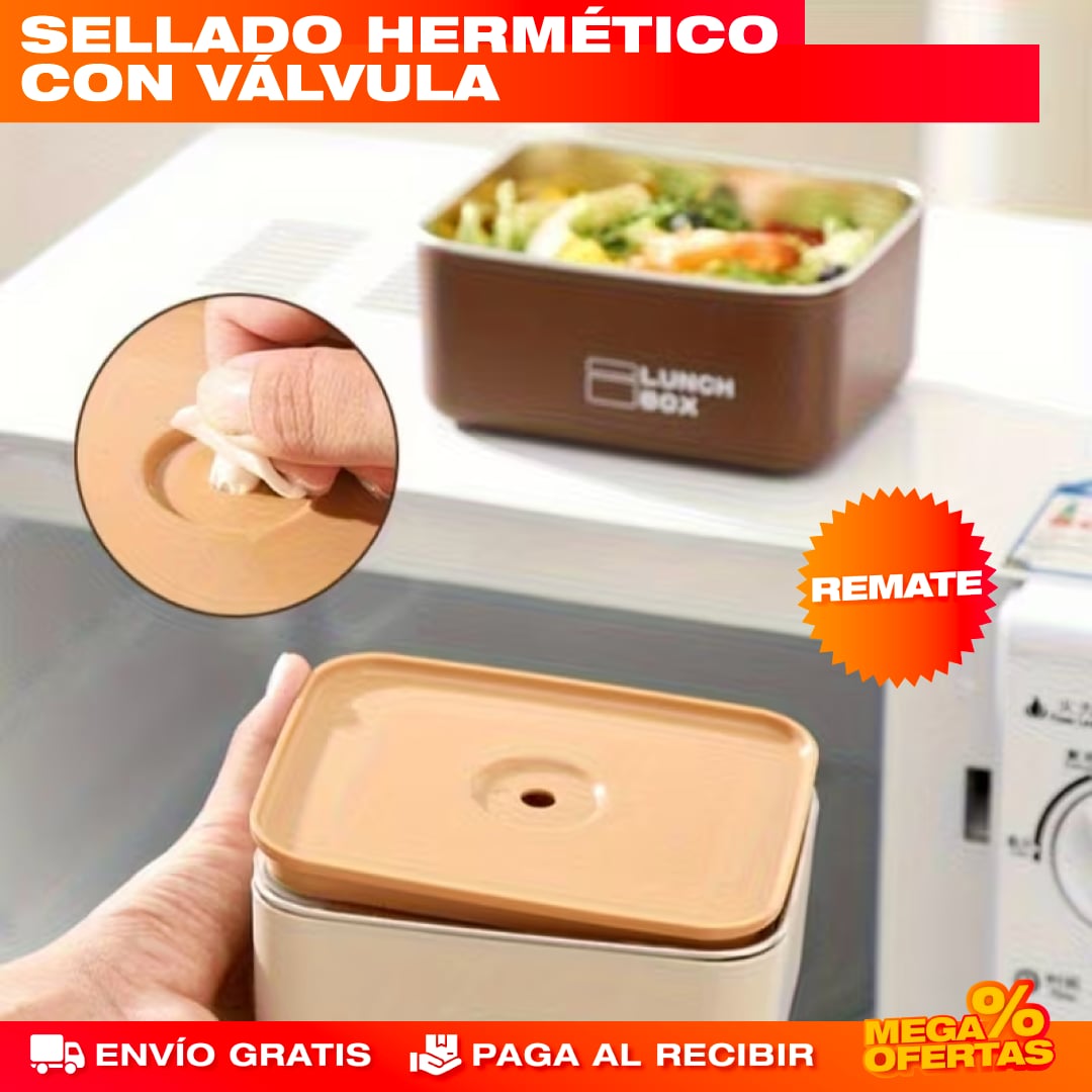 LONCHERA BOLSA TÉRMICA CON 3 CONTENEDORES HERMÉTICOS