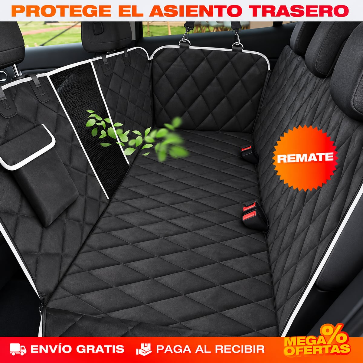 Funda Protectora de Carro para Mascotas – El perro se sube y el asiento queda intacto