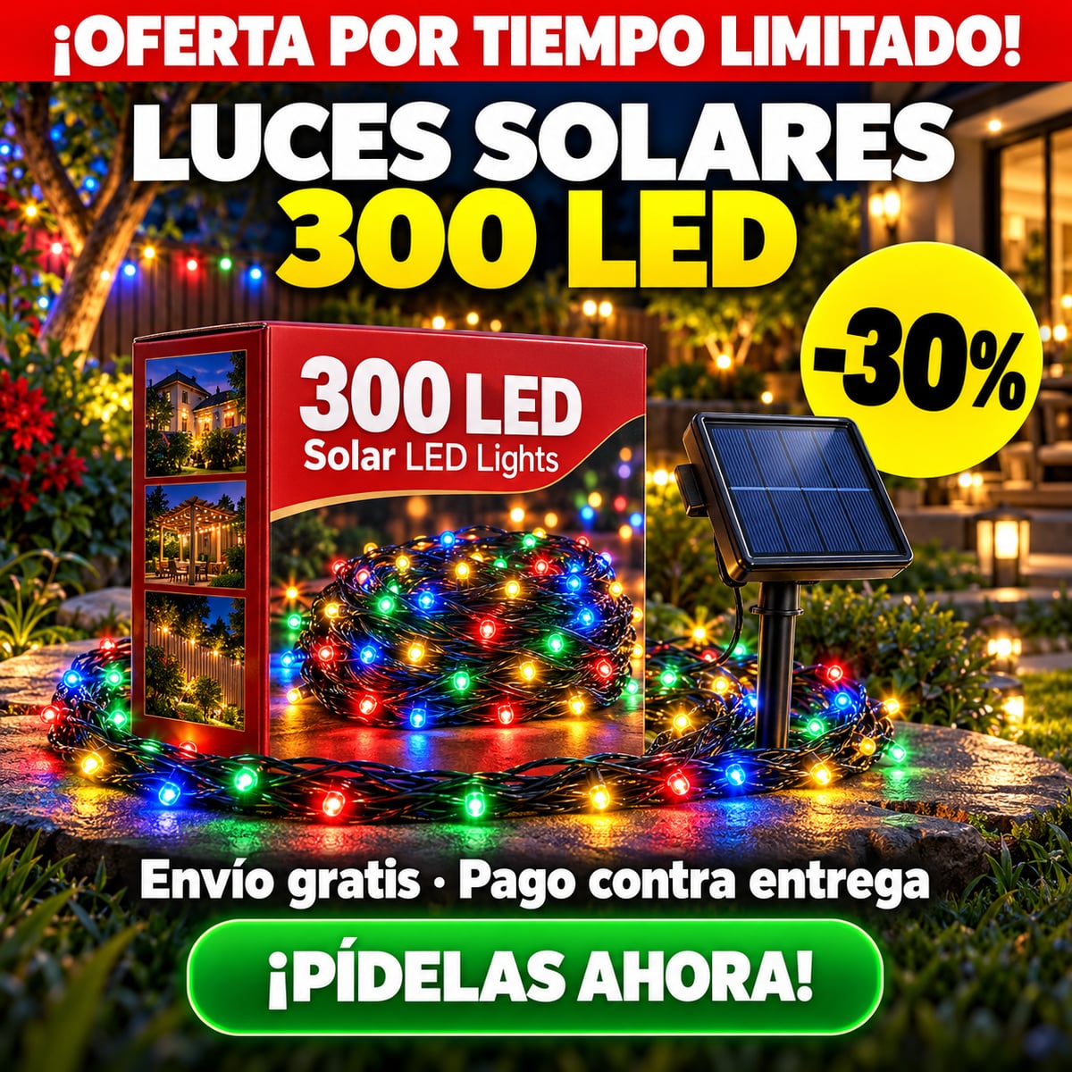 luces navideñas solares