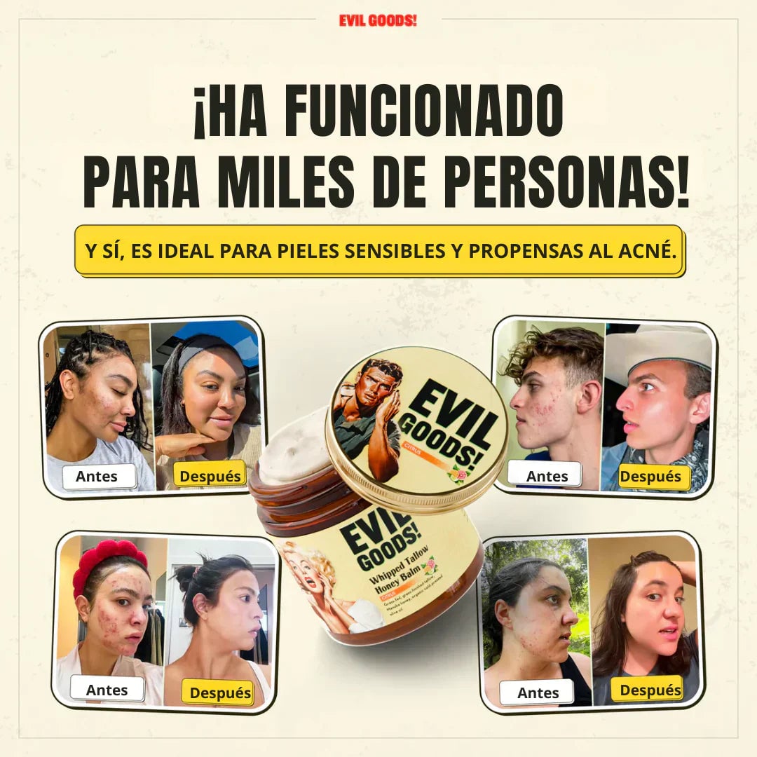 Bálsamo Reparador Natural con Sebo Nutritivo y Miel de Manuka