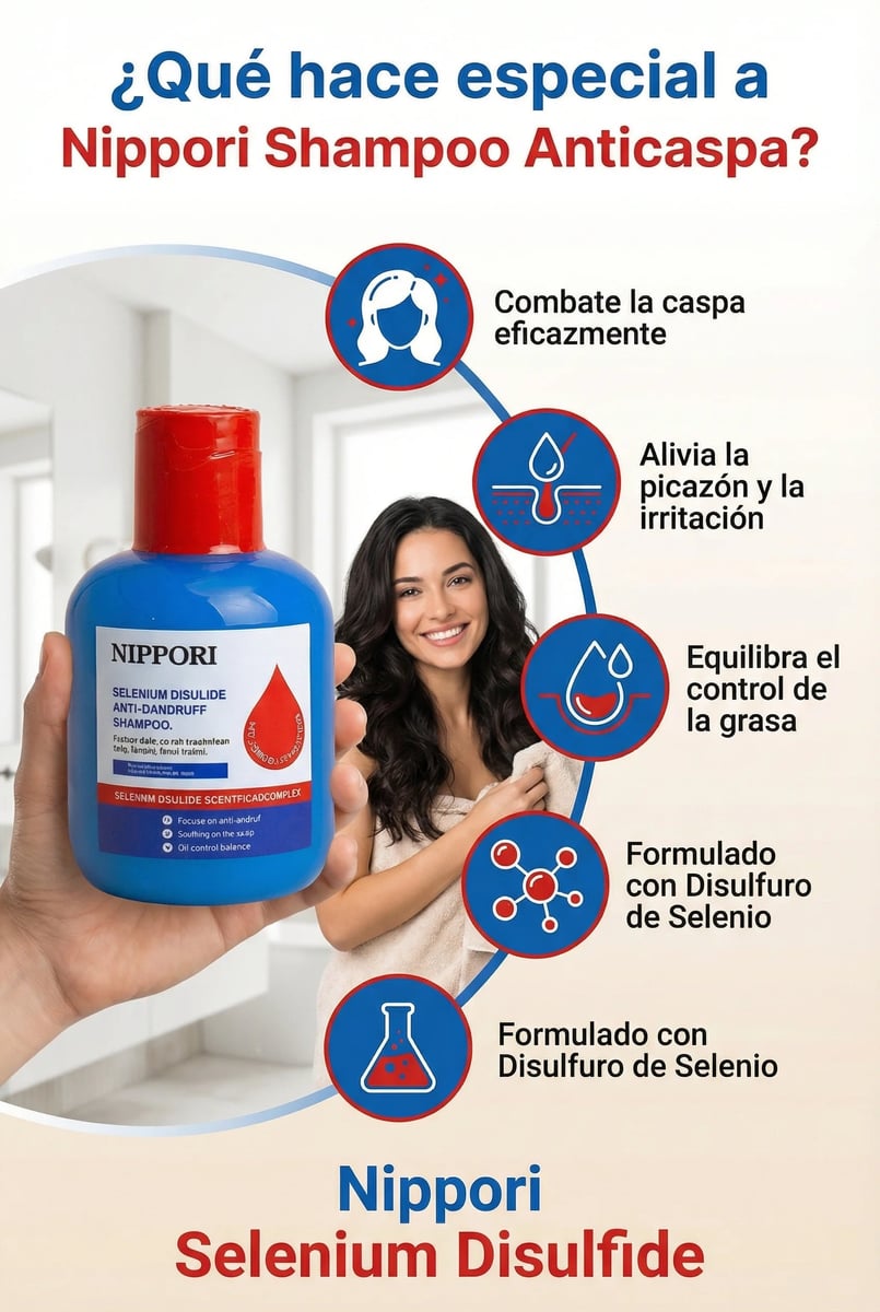 Nippori - Shampoo elimina la caspa en 7 Dias.