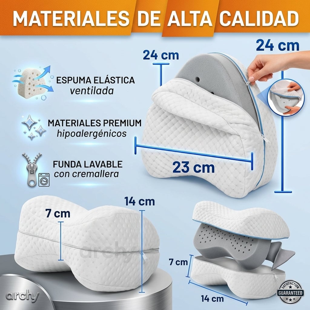 Almohada Ergonómica para Piernas y Rodillas