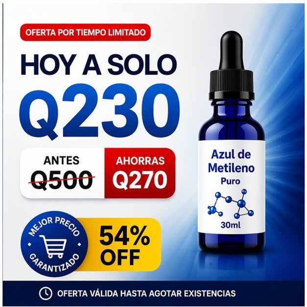 2X1 VitalBlue® de Metileno Puro 30ml -CONCENTRACION TOTAL🧠+ Envío Gratis