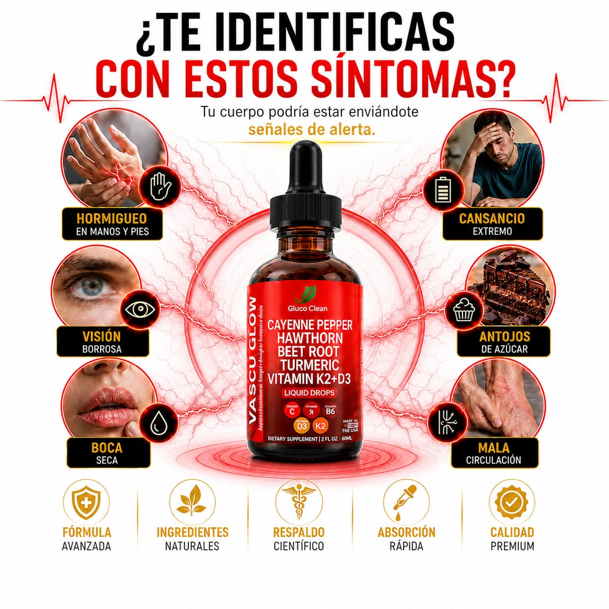 Gluco Clean™ 30 ml | Controla el Azúcar y Protege tu Corazón+ Envio Gratis