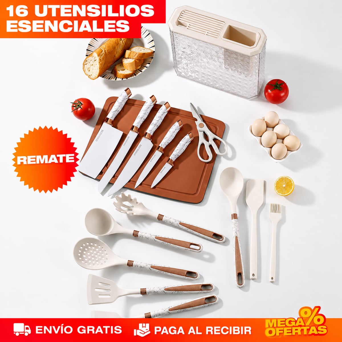 SET UTENSILIOS DE COCINA 16 PIEZAS