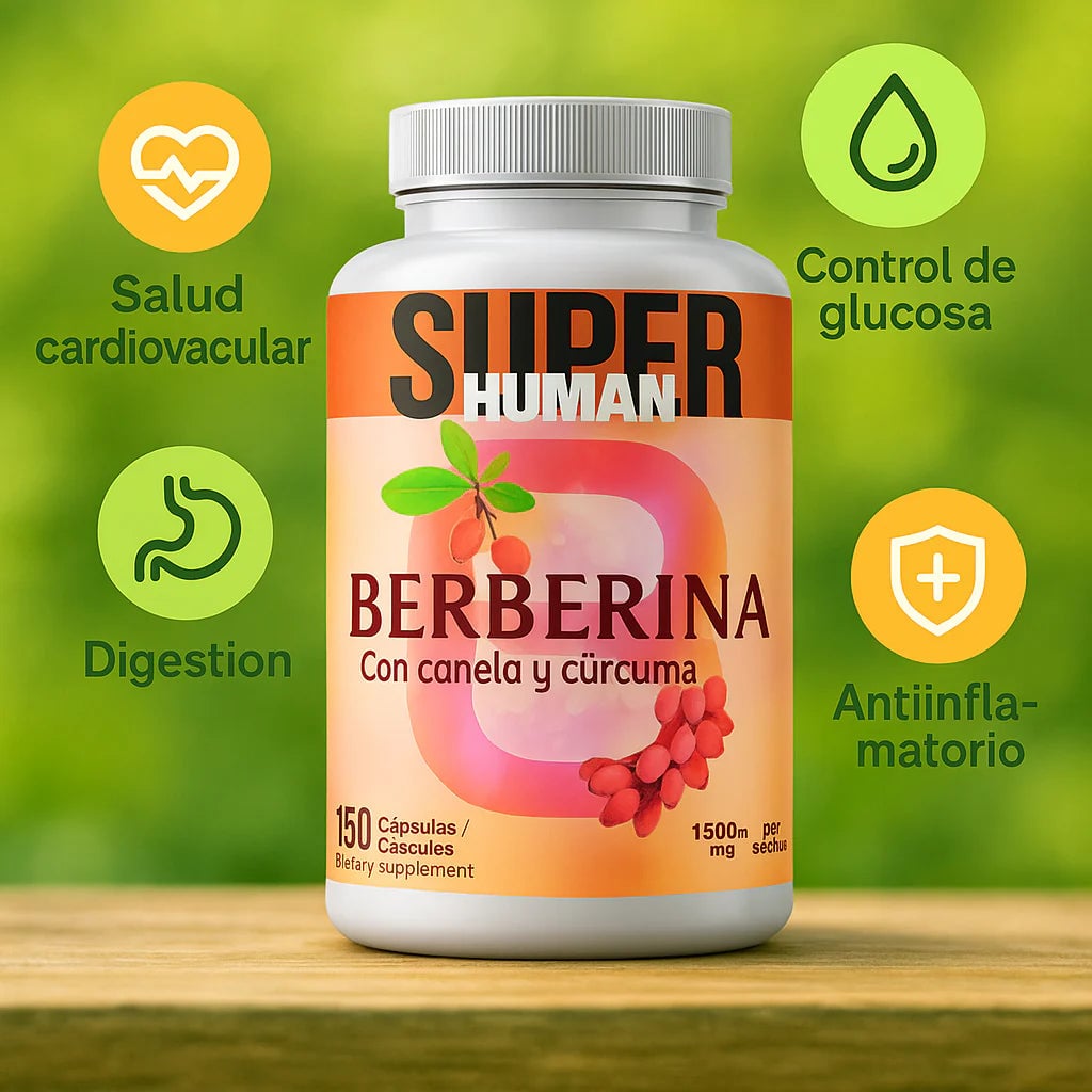Oferta 2 X 1 Berberina HCL - Equilibrio de la Glucosa y Prevención Diabética con Canela y Cúrcuma ™