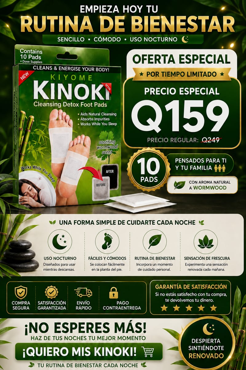 Parches Optimizacion del Descanso para Pies Kinoki 10 unidades + envio GRATIS