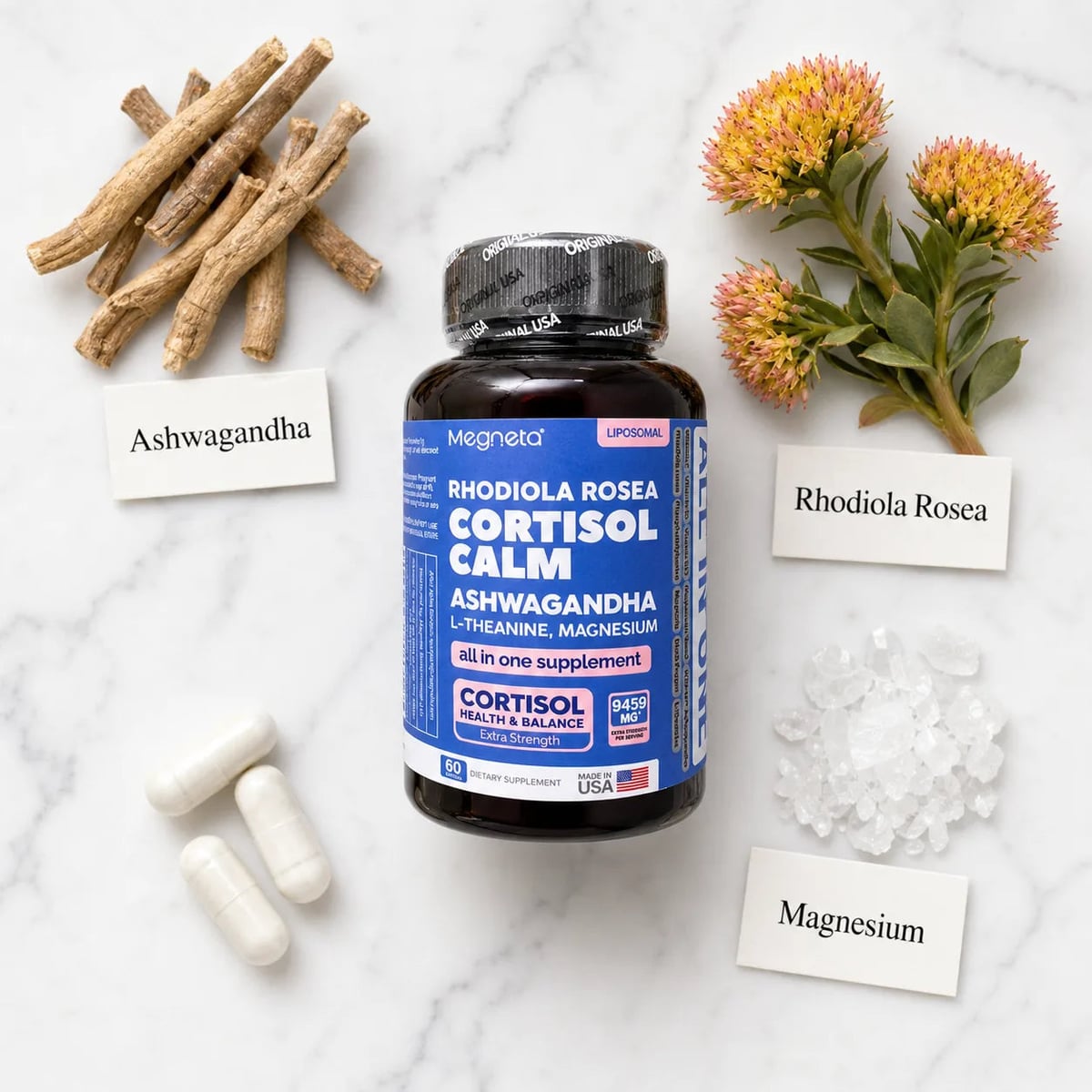 CORTISOL CALM – Suplemento para el Estrés, el Sueño y la Energía + ENVIO GRATIS 🎁