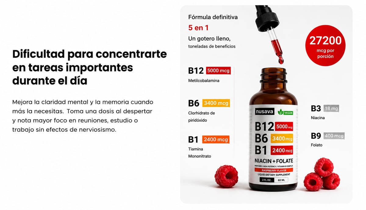 Comparación de vitamina B12