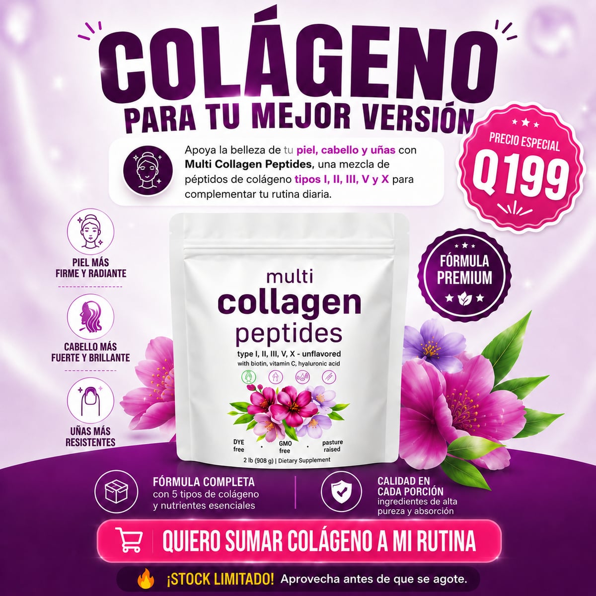 ULTIMAS UNIDADES-🌸MULTI COLAGENO PEPTIDES 1 LIBRA🌸 + ENVIO GRATIS