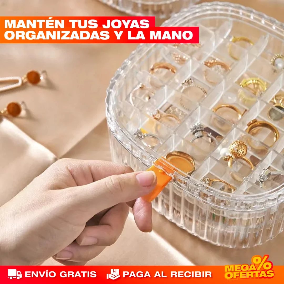 Joyero Transparente de 1 Nivel – Tus Joyas a la Vista y Sin Enredos
