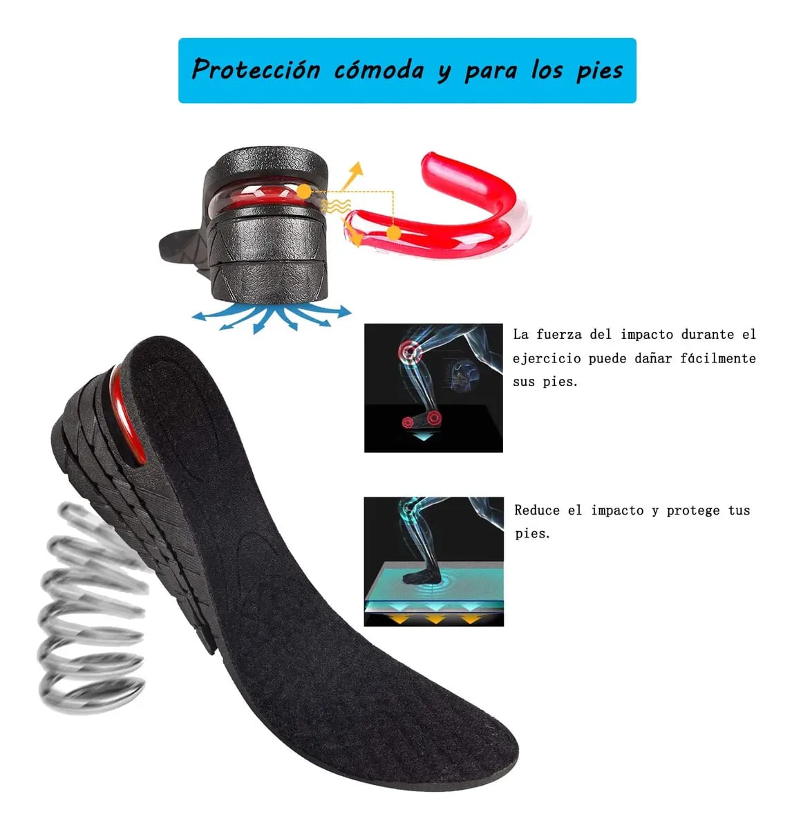 Plantilla de Elevación de Estatura PrimeFeet™ | ¡Sube hasta 6cm tu estatura al instante con total discreción!