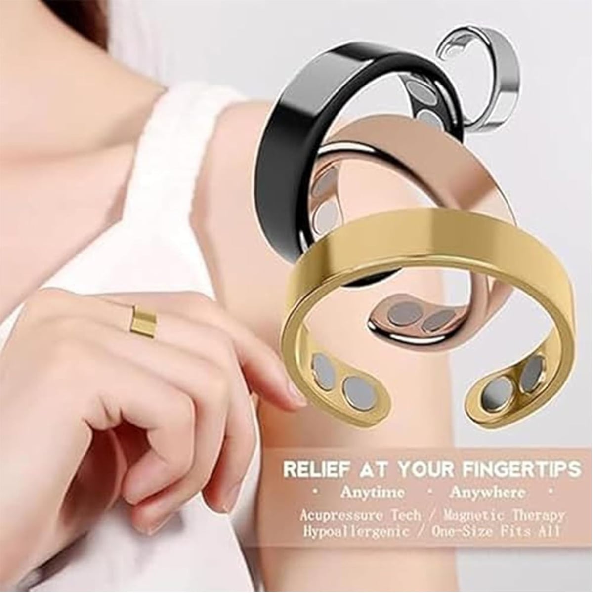 Anillo Control de Sueño y Bienestar Magnético Ajustable + ENVIO GRATIS
