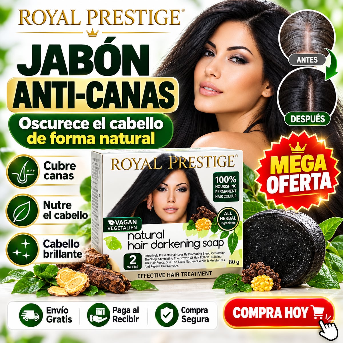 Royal Prestige™ | Jabón Natural Anti-Canas