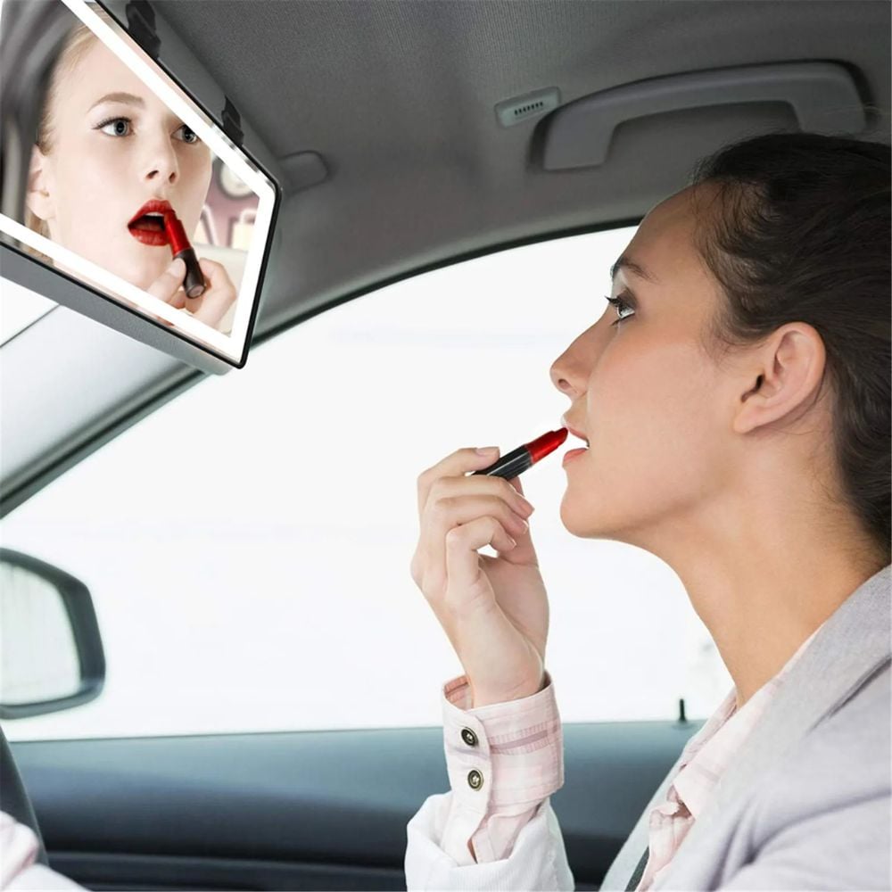 Espejo Recargable de Maquillaje con Luz LED para Carro- Con ENVIO GRATIS