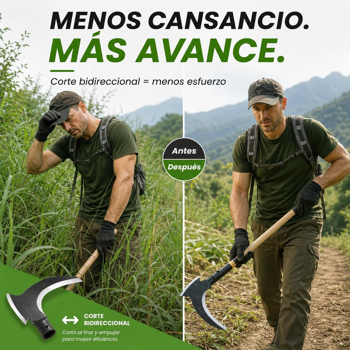 🌿 CORTADOR DE MALEZA DOBLE FILO | RECUPERA TU TERRENO CON MENOS ESFUERZO 💪