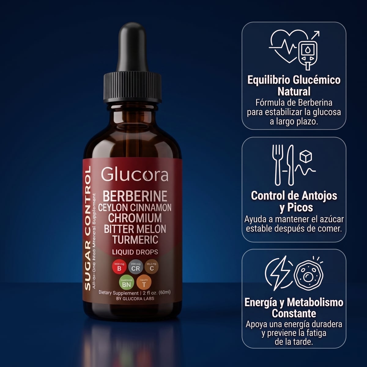 COMBO 2 UNIDADES GLUCORA 50ML + ENVIO GRATIS