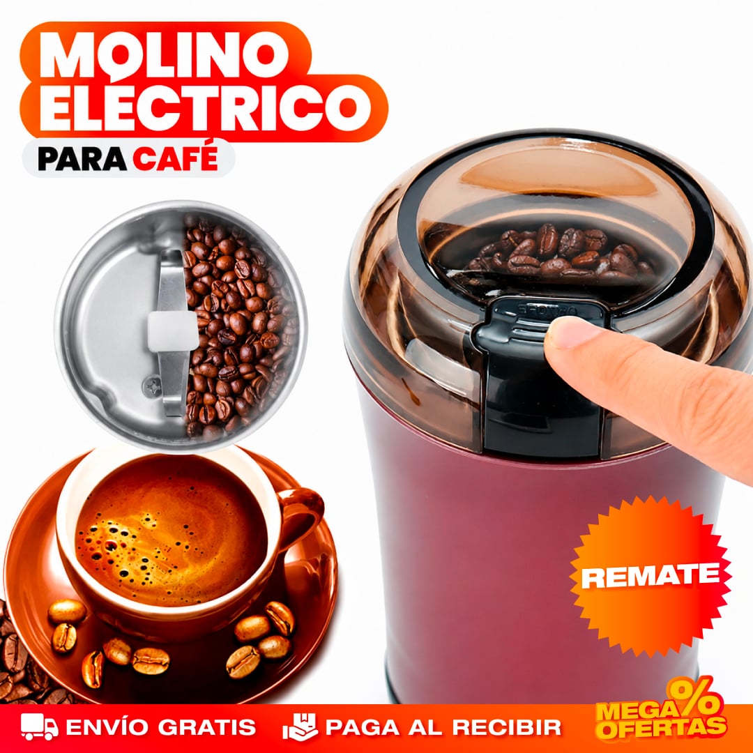 MOLINILLO ELÉCTRICO PARA CAFÉ Y GRANOS