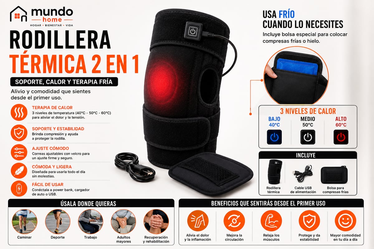 Funciones de calor y frío de la rodillera