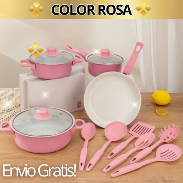 Set de Ollas Antiadherente (13 piezas) + Envio Gratis