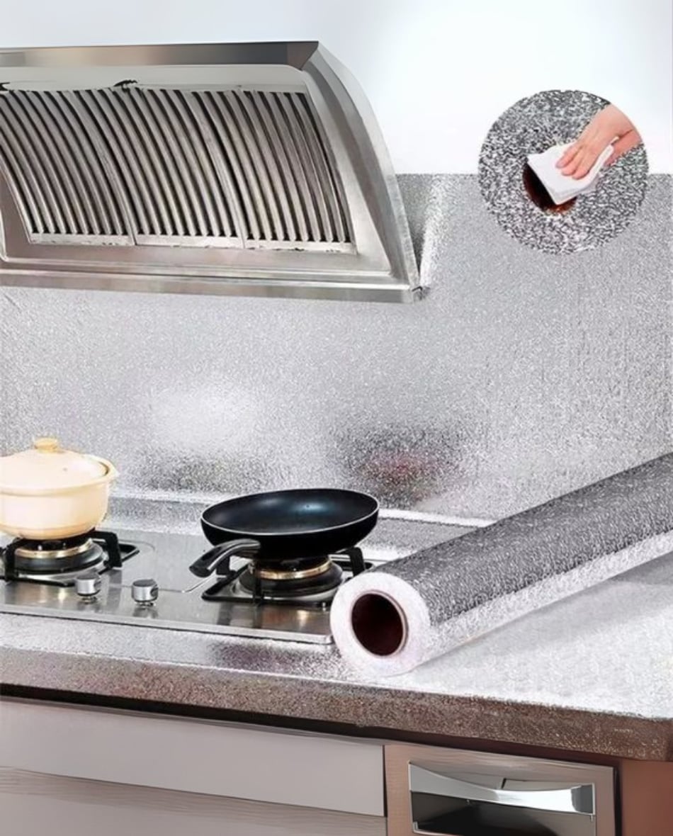 PAPEL DE COCINA ADHESIVO DE ALUMINO 2X1 + ENVIO GRATIS!