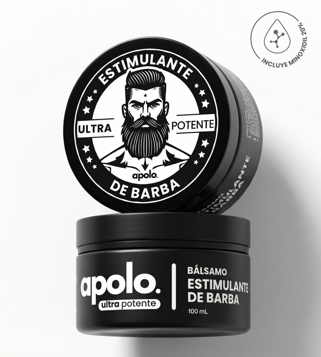 🔥 ¿Tu barba tiene huecos? Apolo Ultra 20% Minoxidil | Barba más abundante y uniforme
