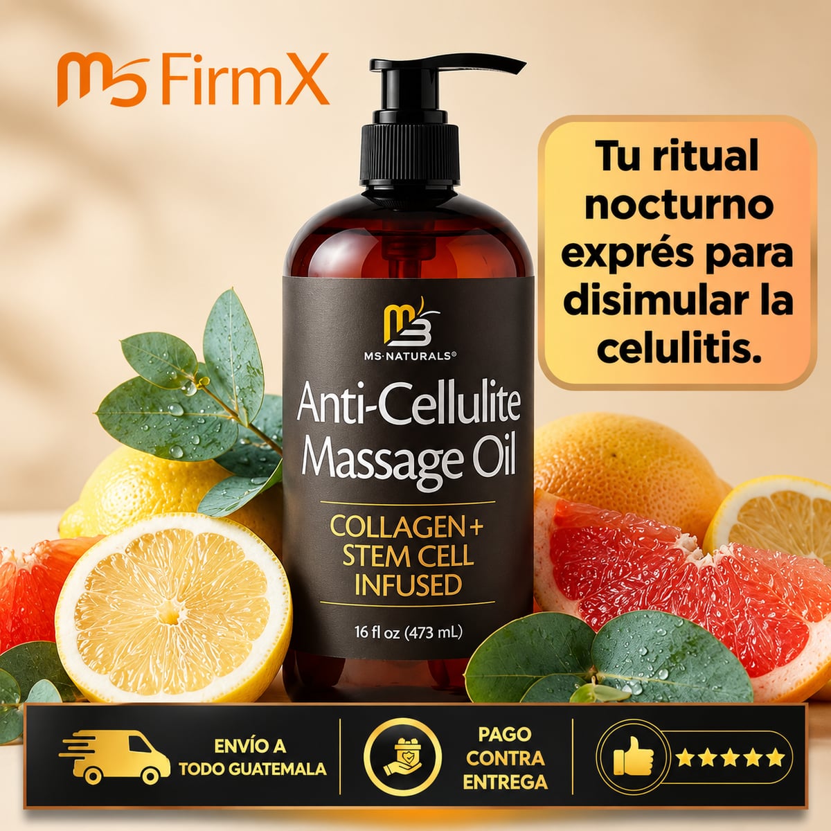 M3 FirmX - Combate la retención y celulitis naturalmente