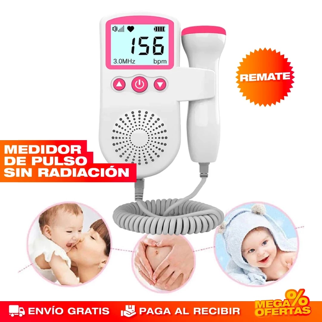 Monitor de Ritmo Cardíaco Fetal Doppler – Escucha el Corazón de tu Bebé en Casa
