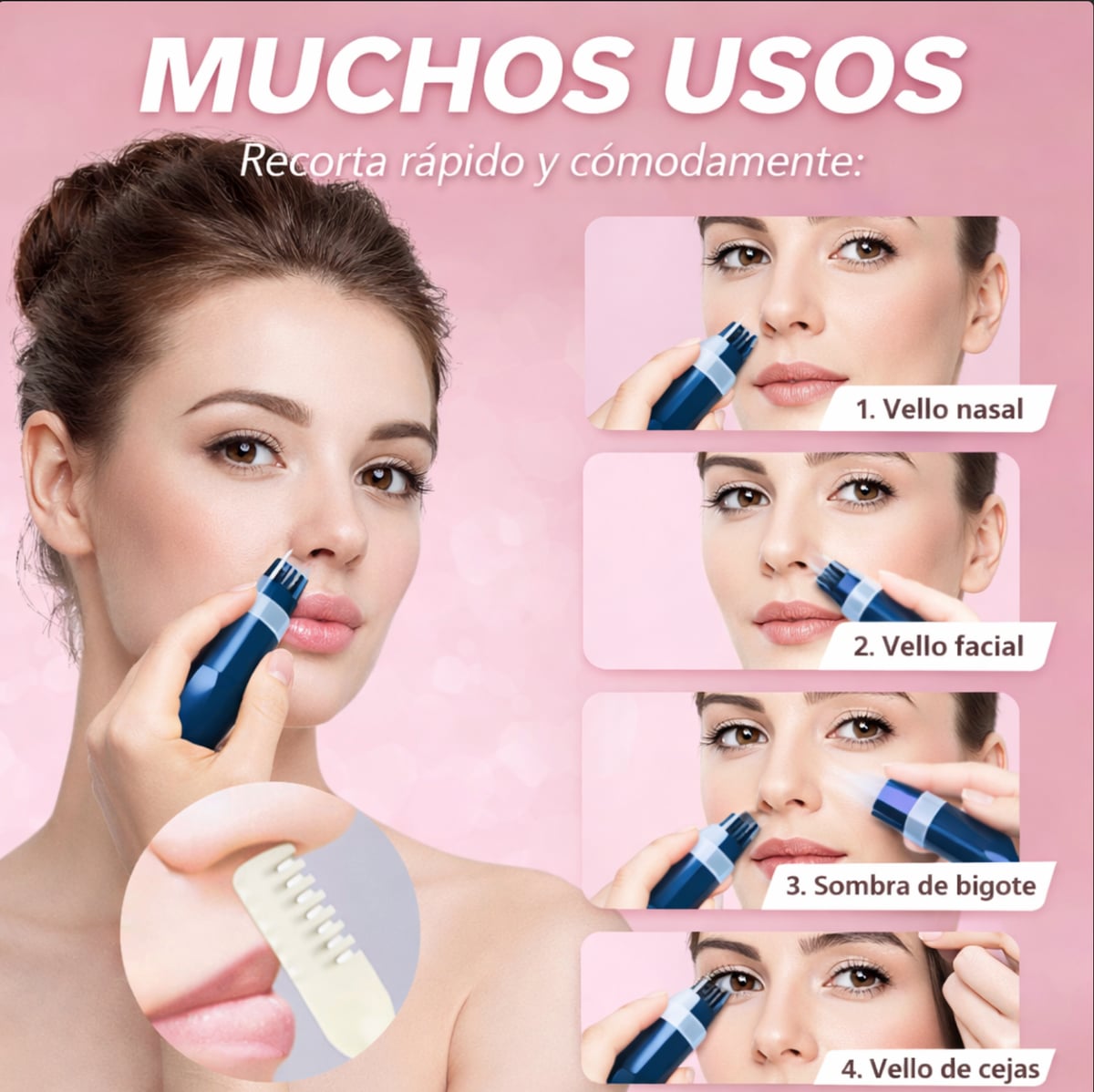 Recortadora de Vello Nasal y Oído + ENVIO GRATIS