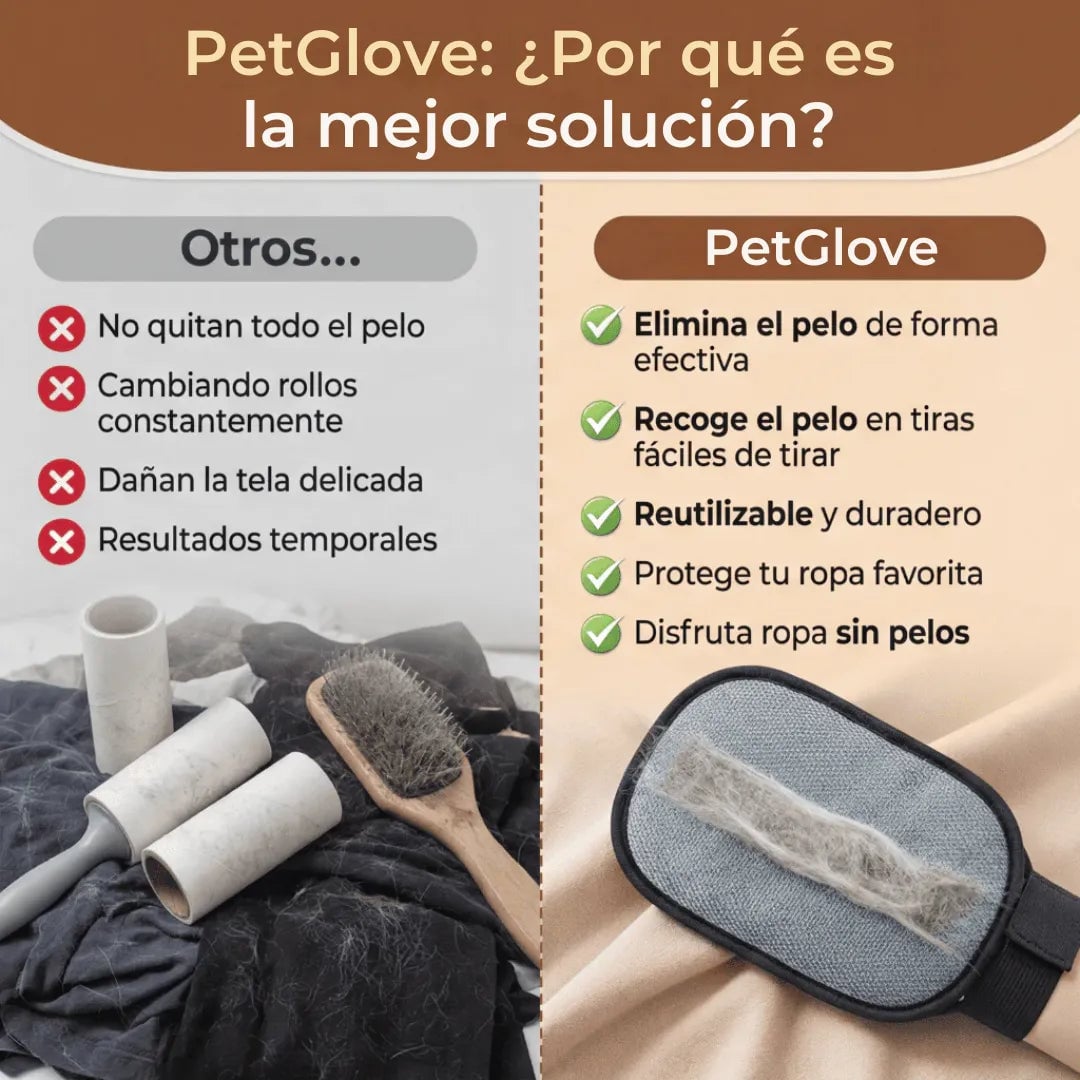 Guante Quita Pelusas- Cuida y limpia a tu mascota sin estrés