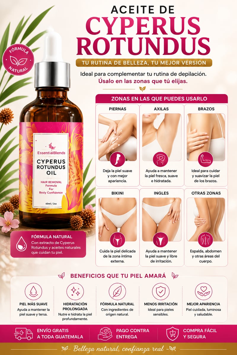 ✨ Aceite Esencial de Cyperus 100% Puro y Natural