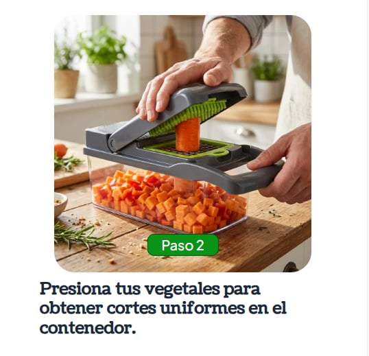 🔥Cortador Multifuncional: Picador de Verduras Múltiples + ENVÍO GRATIS 🚚
