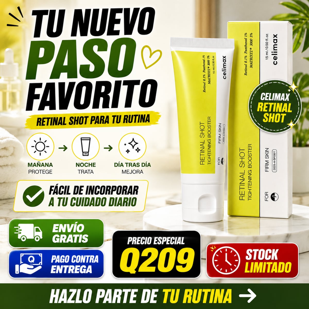 OFERTA IMPERDIBLE - Crema Retinal Shot Celimax + ENVIO GRATIS 🚚