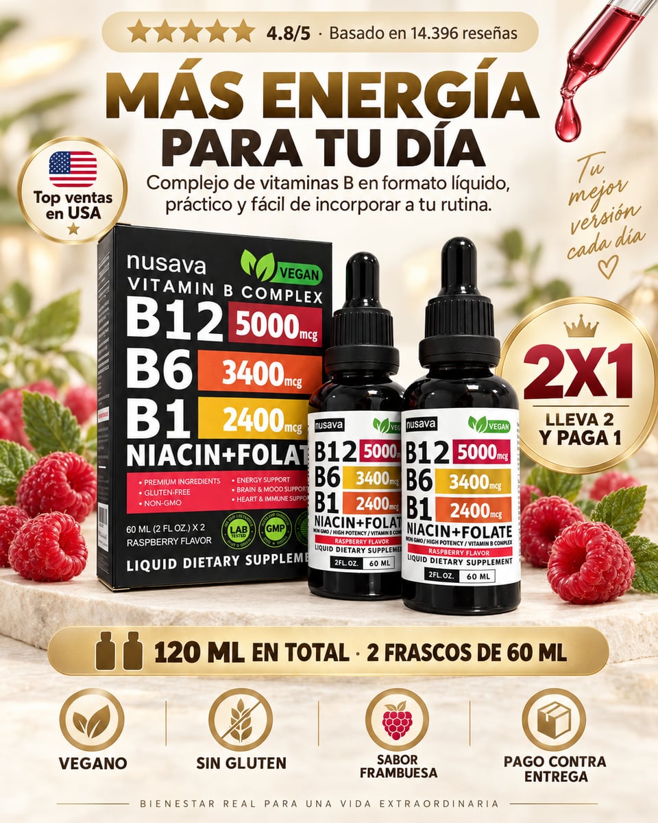Complejo de Vitamina B — B12 + B6 + B1 120ml