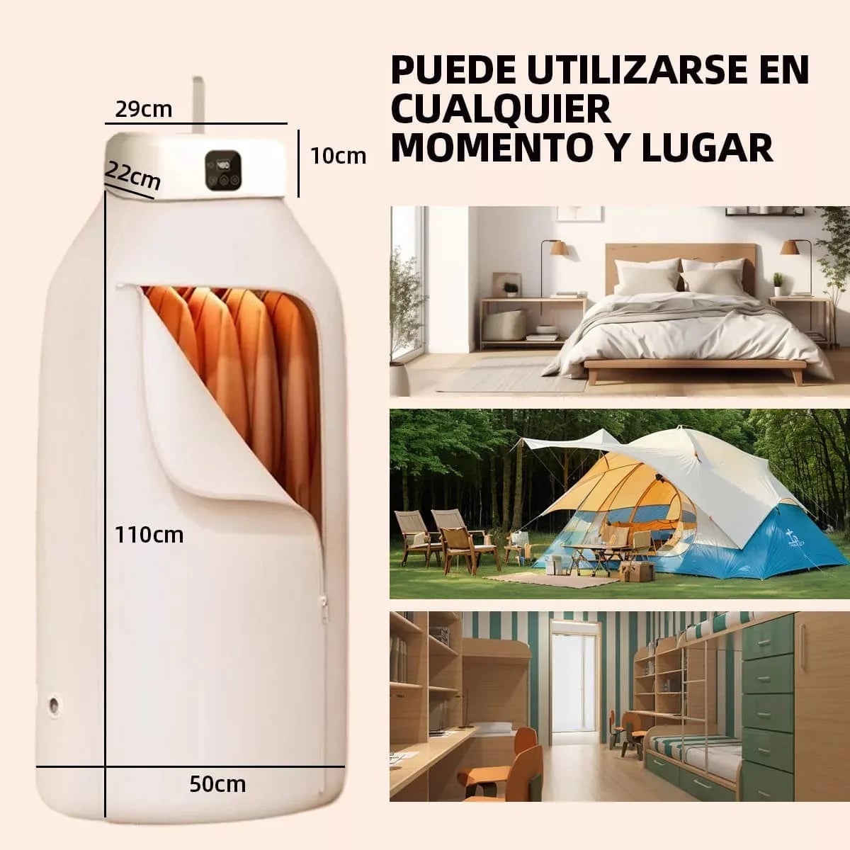 Secador de ropa portátil - Seca tu ropa en poco tiempo sin importar el clima
