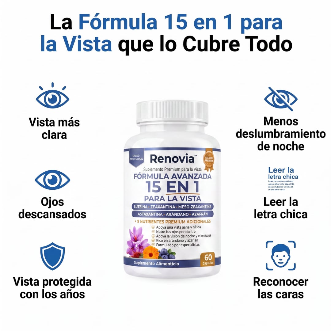 Renovia 15 en 1 en Softgels® - Renueva y Protege tu Vista, Naturalmente