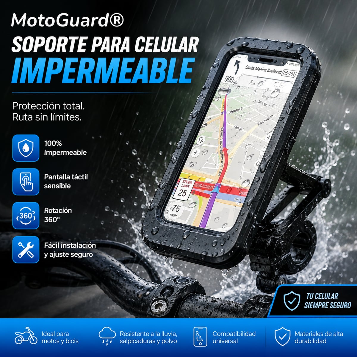 Soporte para Celular Impermeable + Envío gratis