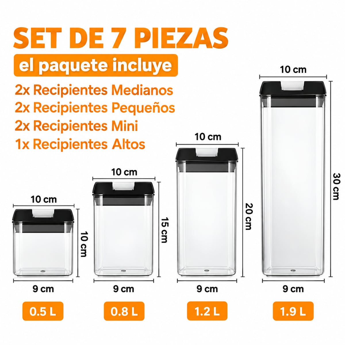 Set Hermético de Cocina 7 en 1 + ENVIO GRATIS