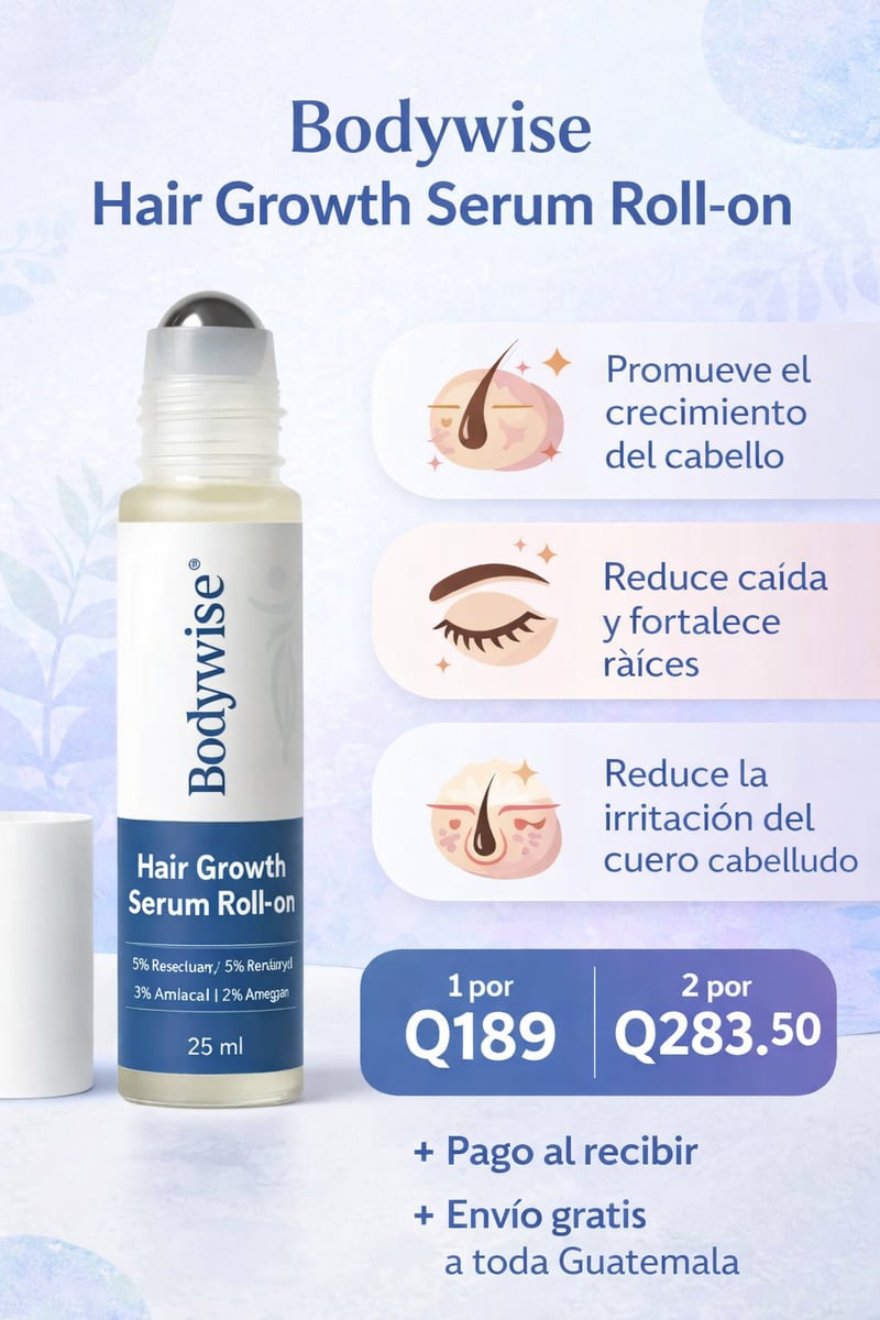 Sérum Capilar Bodywise™ Roll-On con Romero - Paga al recibir + Envío Gratis 🏠🚗🔥