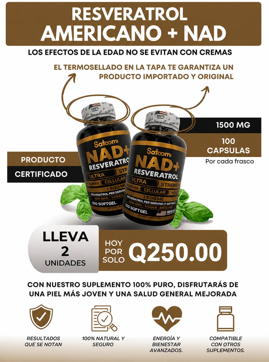 2x1 OFERTA - NAD + RESVERATROL 🍇🍷 + ENVÍO GRATIS Y REGALO 🎁