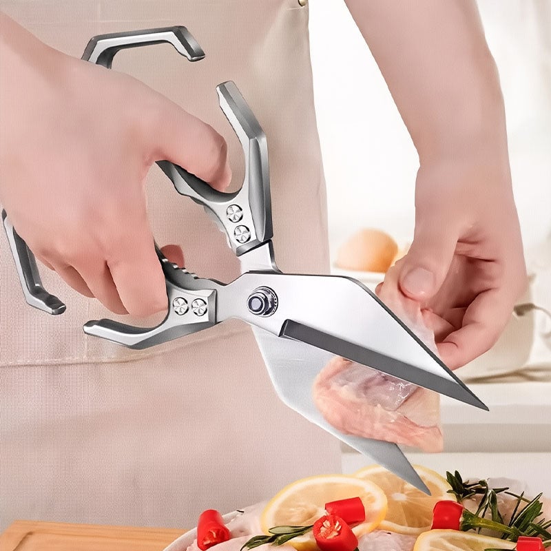 Tijeras de Cocina Multifunción de Acero Inoxidable – Corta Pollo, Carne y Huesos Facilmente