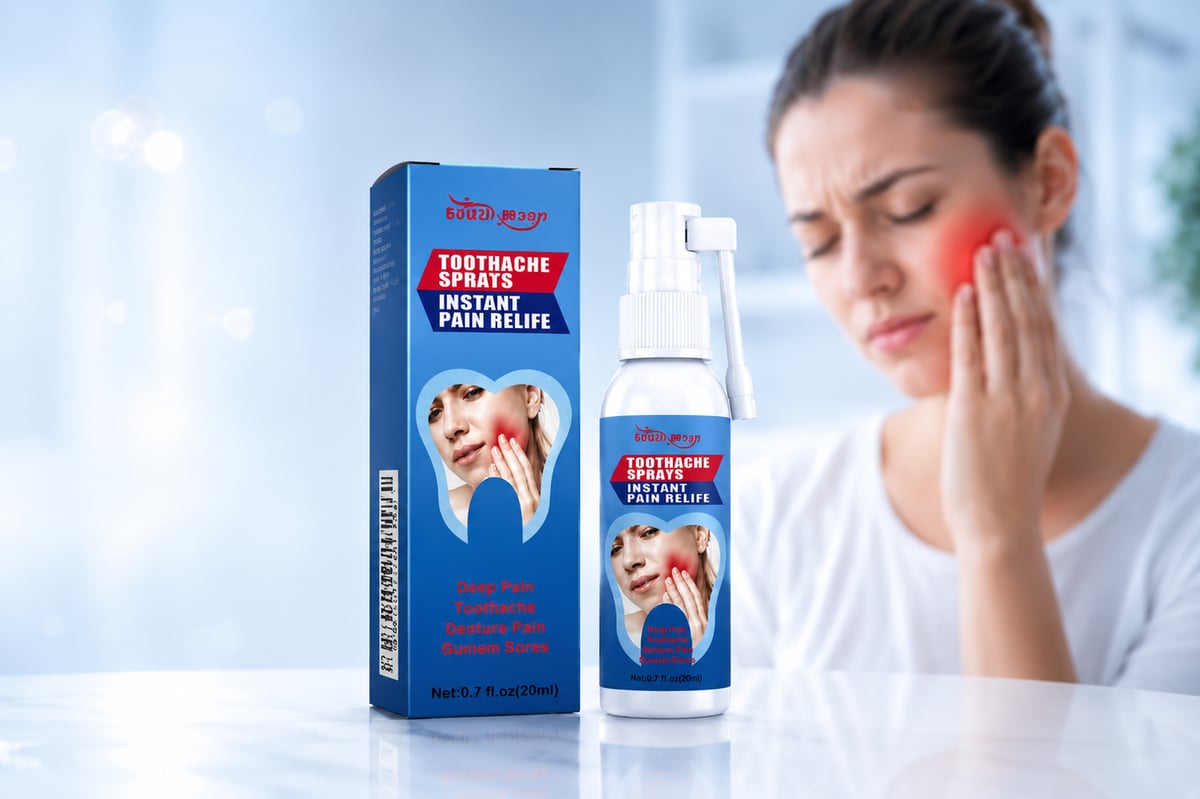 Spray Analgésico Dental — Alivio del Dolor de Muelas y Encías en Segundos